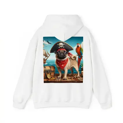 Pug Pirate Dog Treasure Chest Ocean Adventure
