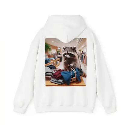 Raccoon Shopping in Clothing Store