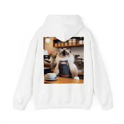 Ragdoll Cat Barista Coffee Shop Scene