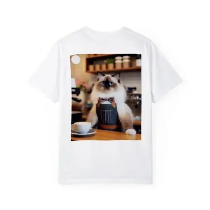 Ragdoll Cat Barista Coffee Shop Scene