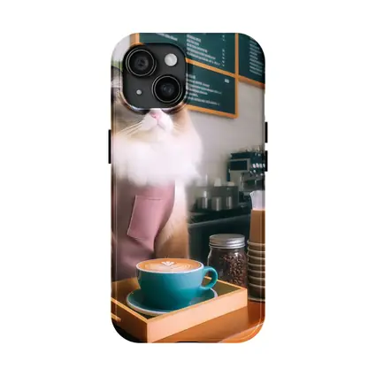 Ragdoll Cat Barista Working In Coffee Shop