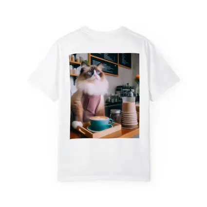 Ragdoll Cat Barista Working In Coffee Shop