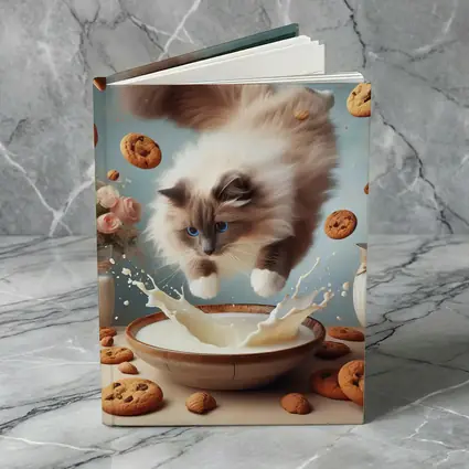 Ragdoll Cat Jumping Milk Bowl Cookies