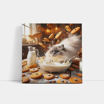 Ragdoll Cat Milk Bowl Cookies Kitchen