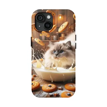 Ragdoll Cat Milk Bowl Cookies Kitchen