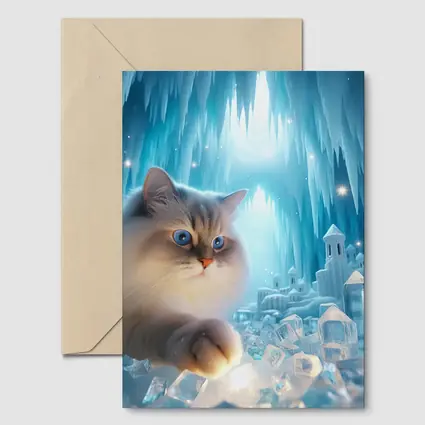 Ragdoll Cat Blue Eyes Ice Crystal Cave