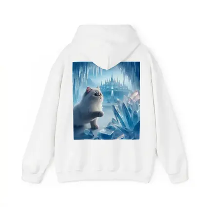 White Persian Cat Ice Crystal Fantasy Cave