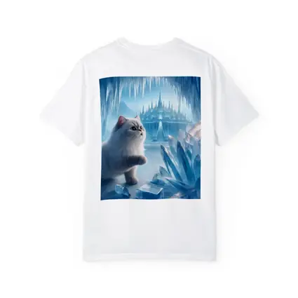 White Persian Cat Ice Crystal Fantasy Cave