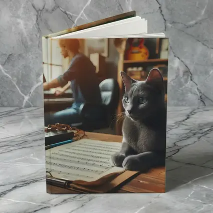 Russian Blue Cat Music Studio Scene