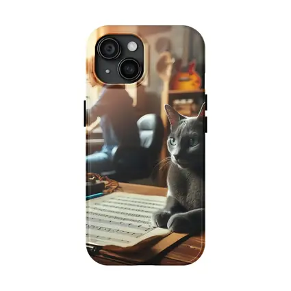 Russian Blue Cat Music Studio Scene