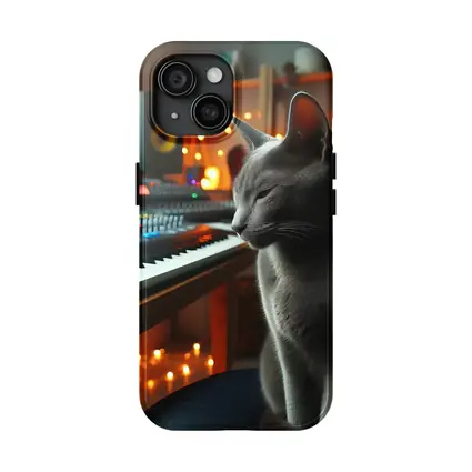 Russian Blue Cat Music Studio Keyboard