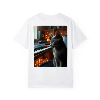 Russian Blue Cat Music Studio Keyboard