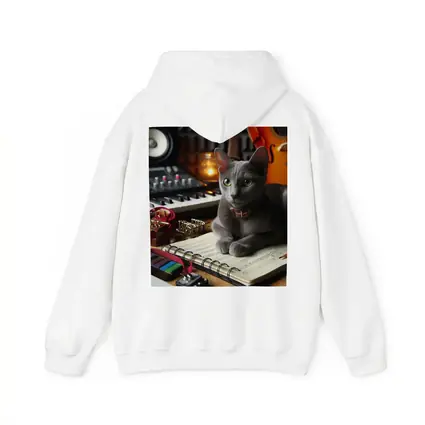 Russian Blue Cat Music Studio Scene