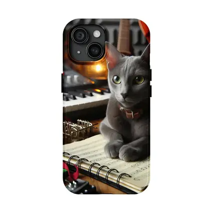 Russian Blue Cat Music Studio Scene