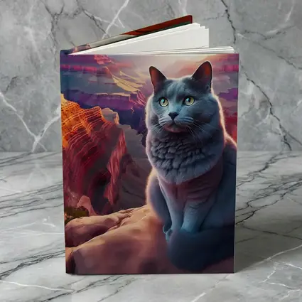 Russian Blue Cat Grand Canyon Sunset