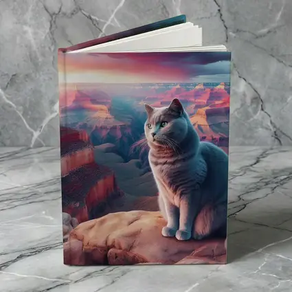 Russian Blue Cat Grand Canyon Sunset