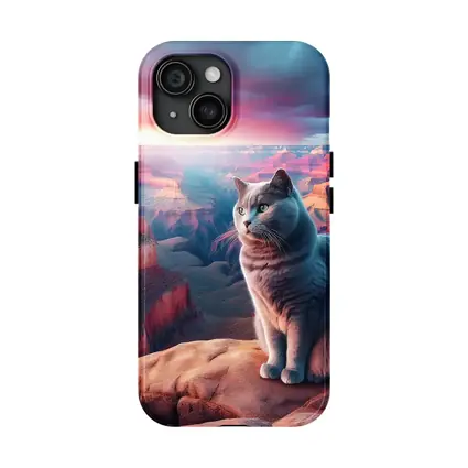 Russian Blue Cat Grand Canyon Sunset
