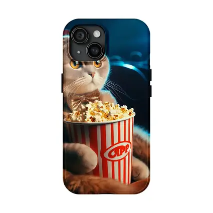 Scottish Fold Cat Cinema Popcorn Bow Tie