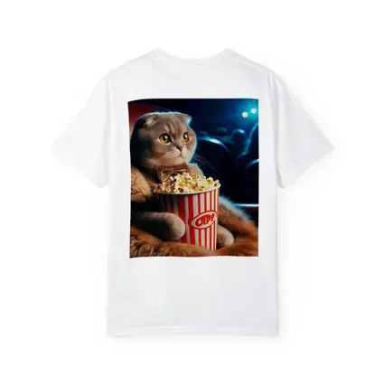 Scottish Fold Cat Cinema Popcorn Bow Tie