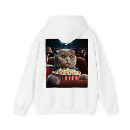 Scottish Fold Cat Cinema Popcorn Movie Night