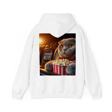 Scottish Fold Cat Cinema Popcorn Movie Night