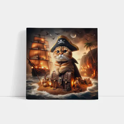 Scottish Fold Pirate Cat Treasure Island Fantasy