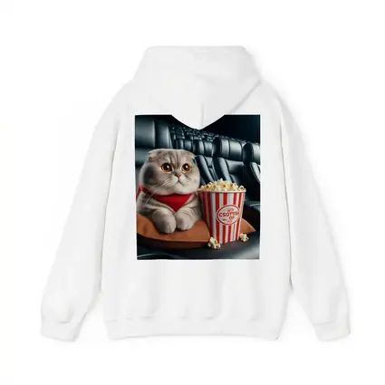Scottish Fold Cat Cinema Popcorn Movie Night