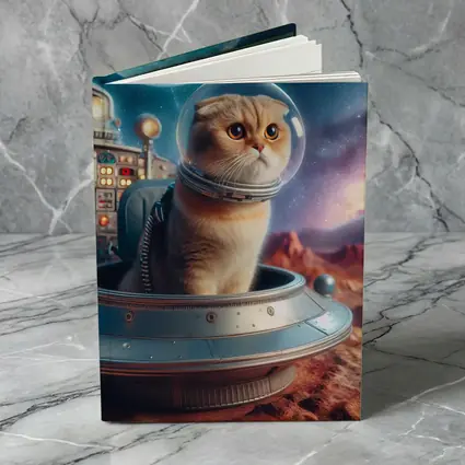 Scottish Fold Cat Astronaut Space Planet