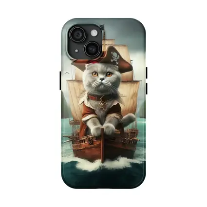 Scottish Fold Pirate Cat on Ship