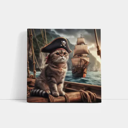Scottish Fold Pirate Cat Ship Ocean