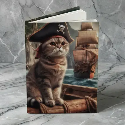 Scottish Fold Pirate Cat Ship Ocean