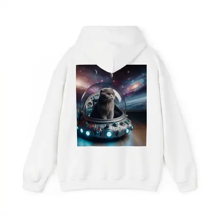 Scottish Fold Cat Space UFO Galaxy