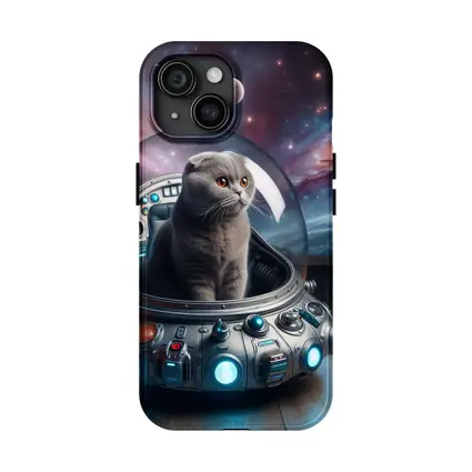 Scottish Fold Cat Space UFO Galaxy
