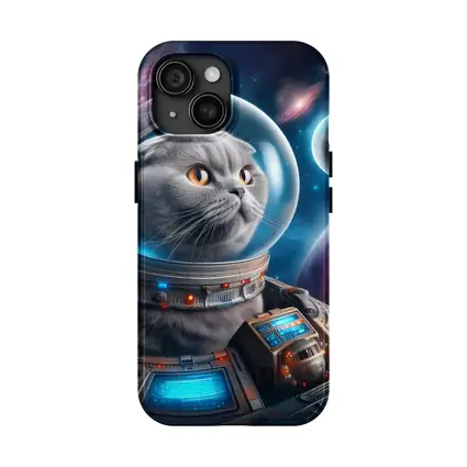 Scottish Fold Cat Astronaut Deep Space