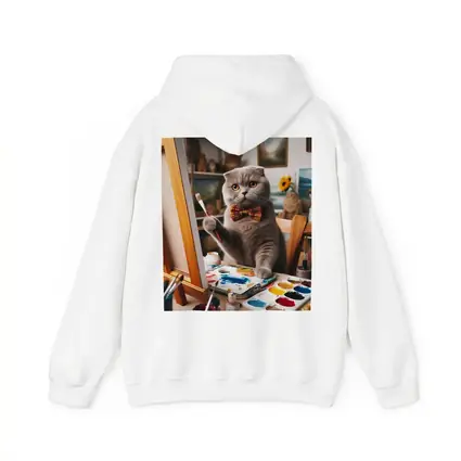 Scottish Fold Cat Painting Artist Studio