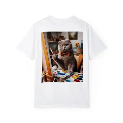Scottish Fold Cat Painting Artist Studio
