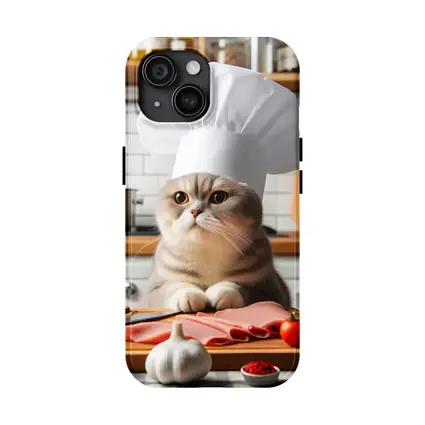 Scottish Fold Cat Chef Hat Kitchen