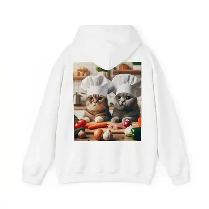 Two Chef Cats Cooking In Kitchen