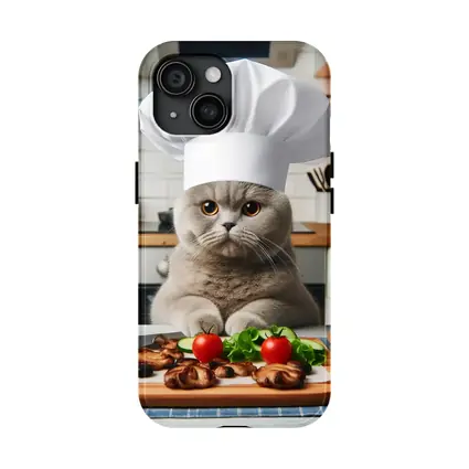 Scottish Fold Cat Chef Cooking Kitchen