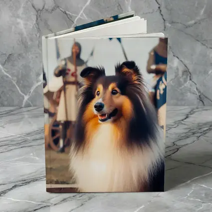 Shetland Sheepdog Medieval Knights Fantasy Scene