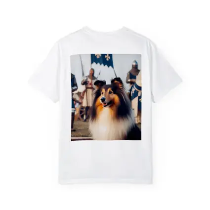 Shetland Sheepdog Medieval Knights Fantasy Scene