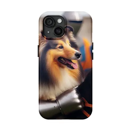 Shetland Sheepdog Knight Armor Medieval Horse