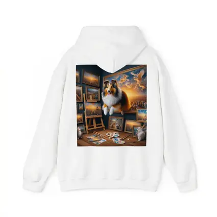 Shetland Sheepdog Artist Studio Surreal Painting