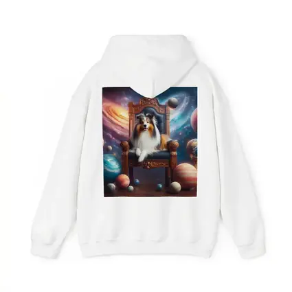 Shetland Sheepdog Sitting on Throne Space
