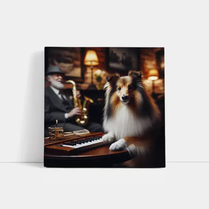 Shetland Sheepdog Jazz Lounge Saxophone Music