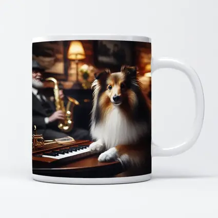 Shetland Sheepdog Jazz Lounge Saxophone Music