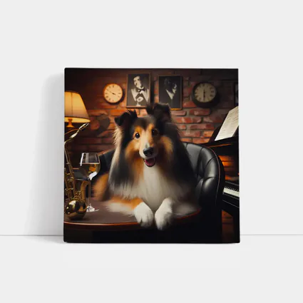 Collie Dog Jazz Club Brick Wall