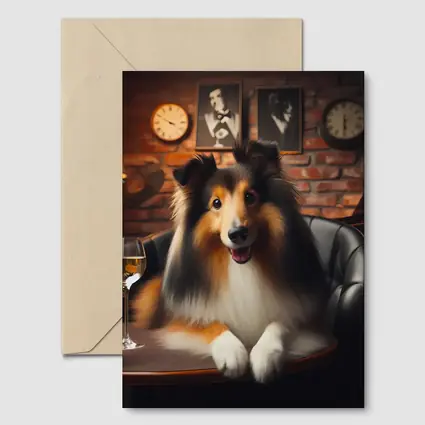 Collie Dog Jazz Club Brick Wall