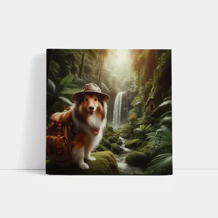 Shetland Sheepdog Explorer Jungle Waterfall Adventure