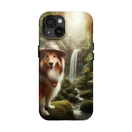 Shetland Sheepdog Explorer Jungle Waterfall Adventure